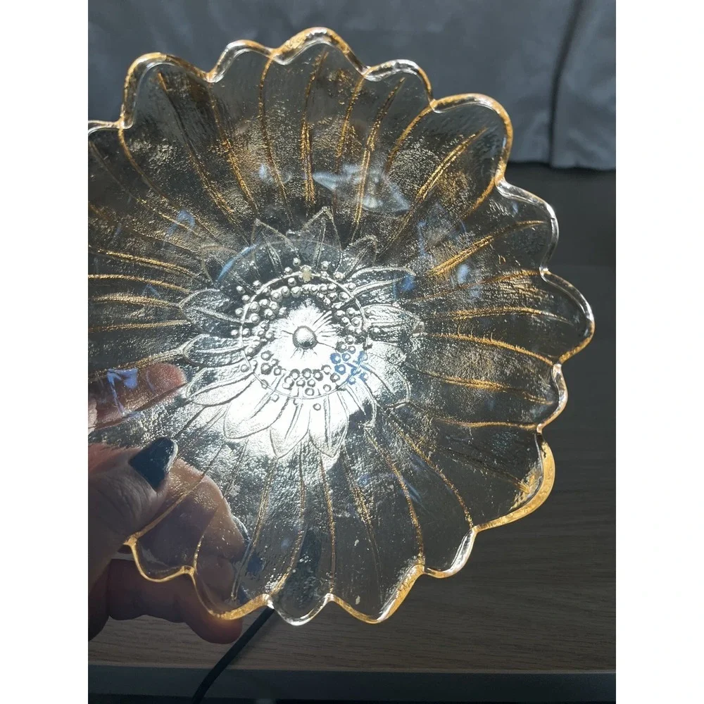 Vintage Amber Iridescent Sunflower, 7